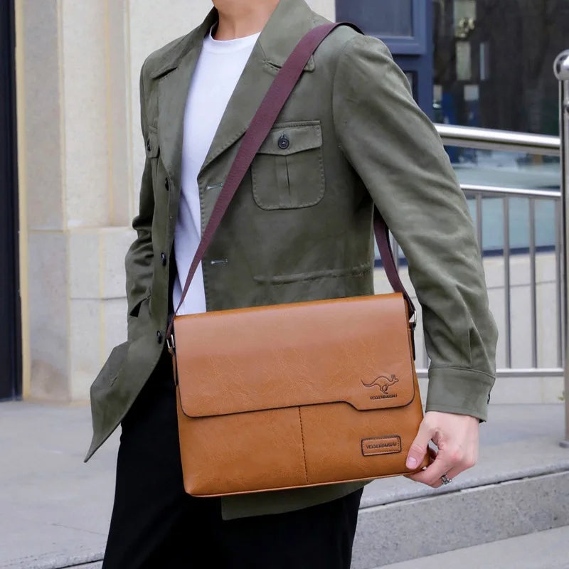 Manchester Classic Leather Messenger Bag